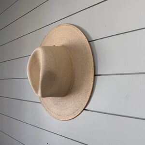 GIGI PIP palm leaves flat brim hat women's size 59